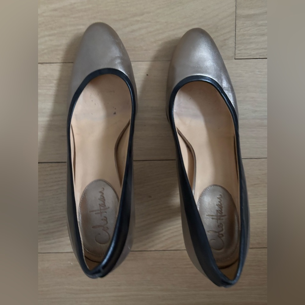 Cole Haan Women's Platinum / Gold and Black Heels with Nike Air Technology
